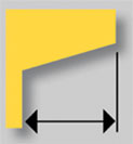 Forme de découpe inclinée (standard)