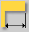 Forme de découpe angle droit