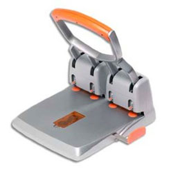 Perforateur 4 trous - Capacité 150 feuilles 70 gr. (Gris / Orange)