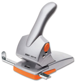Perforateur 2 trous - Capacité 65 feuilles 70 gr. (Gris / Orange)